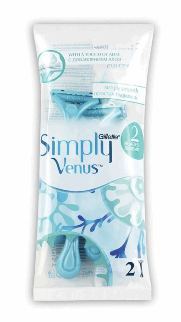 Gillette Venus Simply Smooth Disposal Razors 2 pcs
