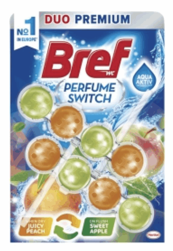 Bref Toilet Block Duo Premium Peach&Red Apple Mono