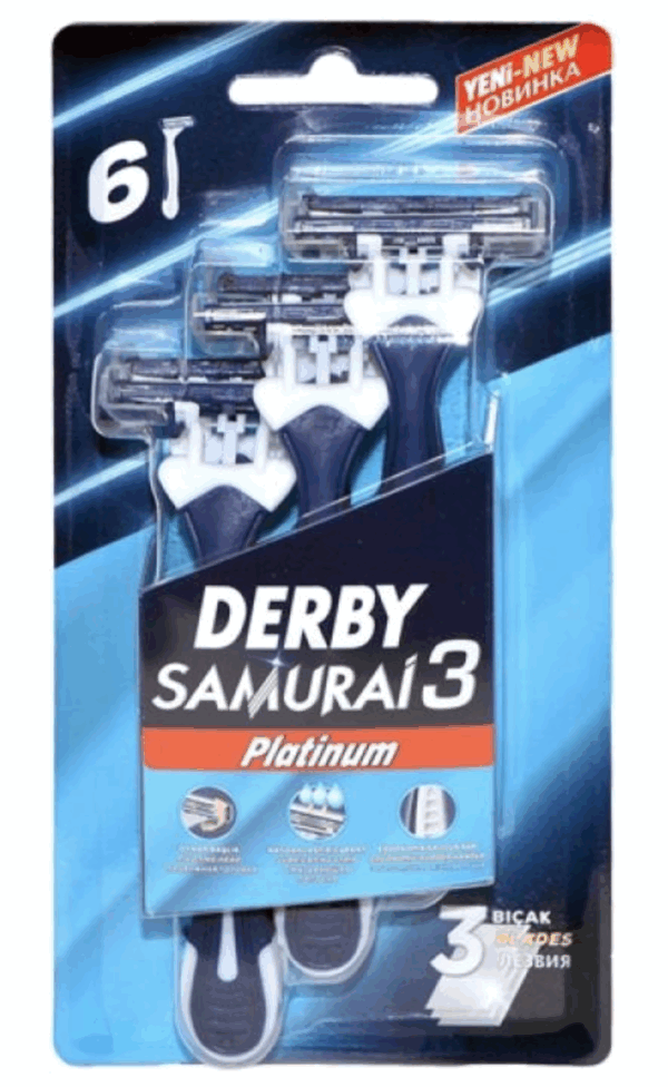 Derby Samurai 3 Platinum 6 Blister 9 pc