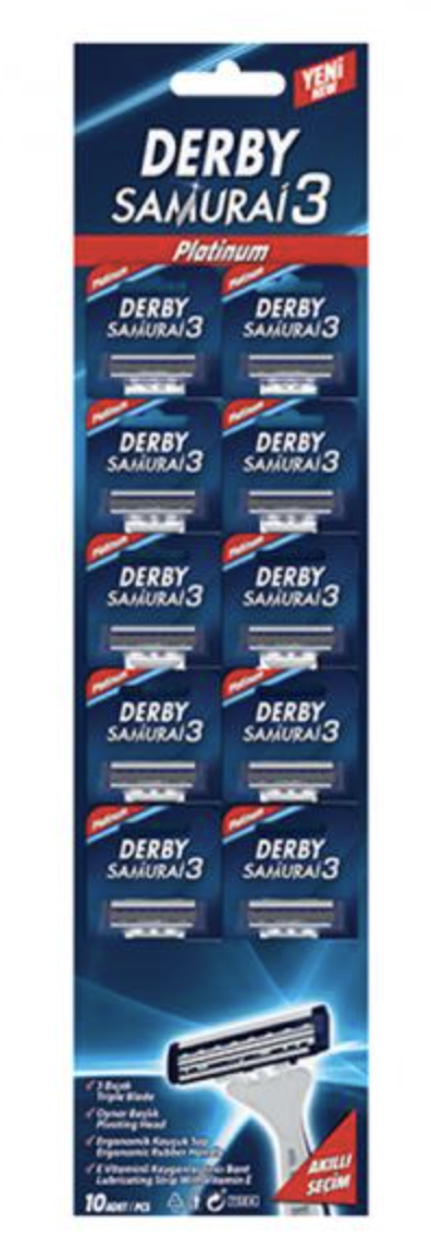 Derby Disposable Type Cartella Samurai 3 Platınum 10 pc