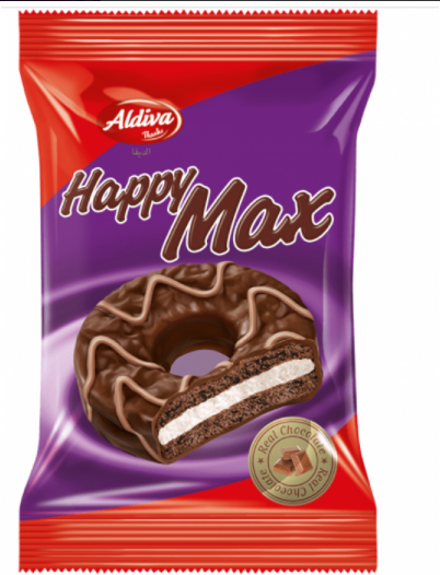 Aldiva Happy Max Sütlü Çikolata Coated Biscuit İle Marsmallow 30 gr