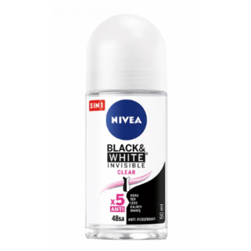 Nivea Deodorant B&W Clear Roll On 50 ml