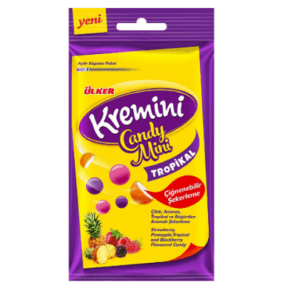 Ülker Kremini Candy Mini Tropical Mixed Fruit Flavored 30 gr