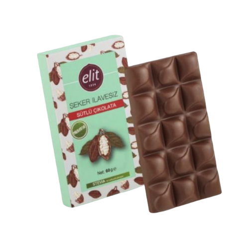 Elit Çikolata Elit Şekersiz Ve Prebiotic Sütlü Çikolata 60 gr
