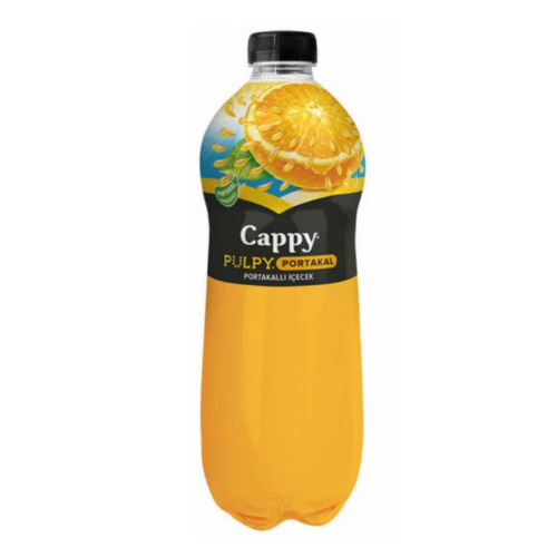 Cappy Fruit Juice Pulpy Portakal Particle Plastik Bottle 1 Lt