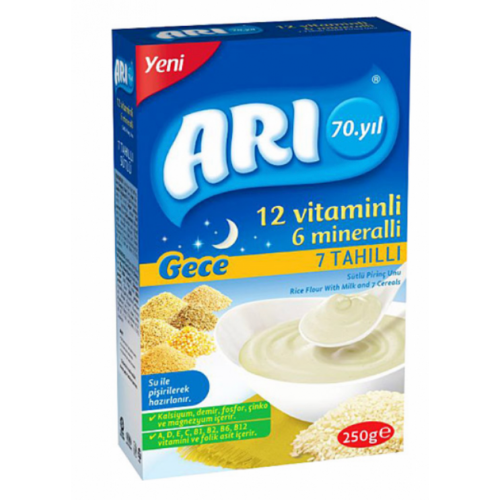 Arı Bebek Food Rice Flour İle Milk Ve 7 Creals  250 gr