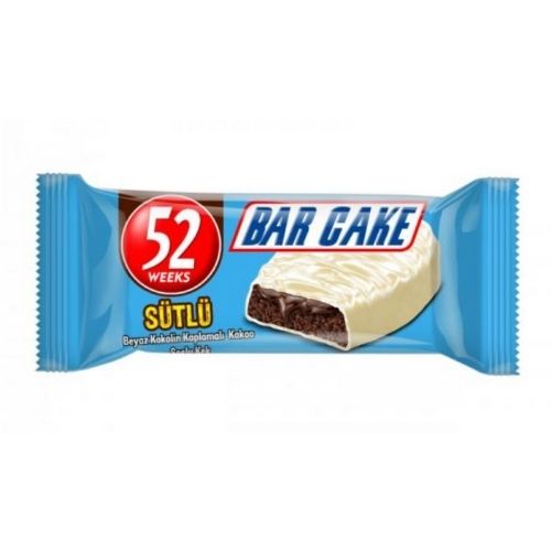 Azra Kek 52 Weeks Bar Kek White Compound Chocolate Coated Cocoa Kek İle Cocoa Sauce 40 gr