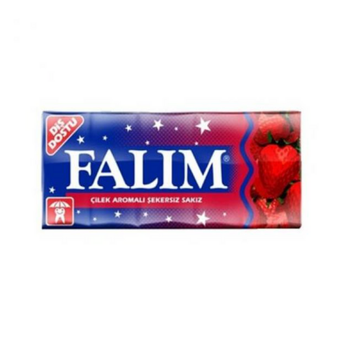 Falım Şekersiz Cheving Gum Çilek   5 adet