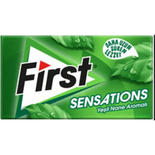 First Chewing Gum Sensations Green Mint  27 gr