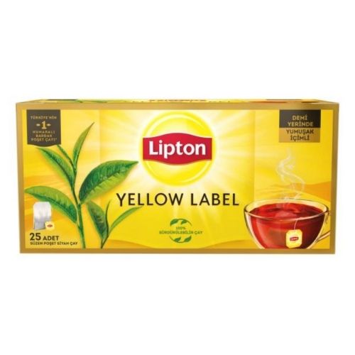 Lipton Yellow Label Glass Bag Tea  25 adet