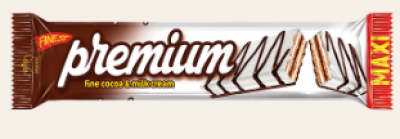 Akay Premium White Compound Chocolate Coated Cocoa Patterned Wafer 25 Gr