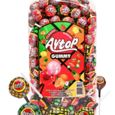 Aytop Fruit Flavored Gummy Lollipop 16 Gr 120 Pcs