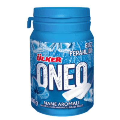 Ülker Oneo Mint Bottle Dragee Gum 60 gr