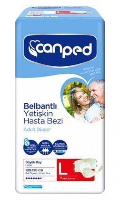 Canped Adult Diaper With Belt Size L  7 pcs