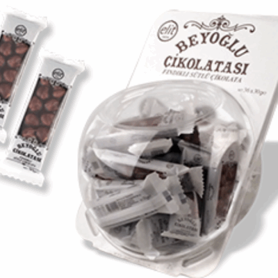 Elit Çikolata Elit Beyoğlu Chocolate with Hazelnut Set of 6   27 gr