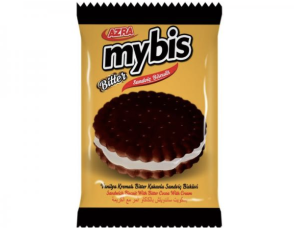 Azra Biscuit Mybis Cocoa Sandwich Biscuit İle Vanilya Krem 25 gr