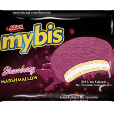 Azra Mybis Marshmellow Sandwich Strawberry Biscuit 18 Gr