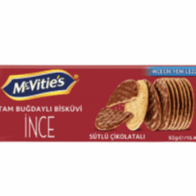 Mc Vitie's Whole Wheat Biscuit Milk Chocolate Thin  93 gr