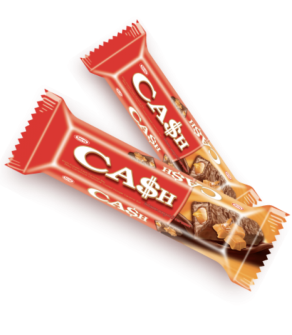 TAYAŞ Milk Cocoline Coated Nuga Karamel Bar Cash  20 gr