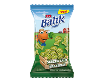 ETİ Fish Shaped Cracker İle Vegetables 35 gr