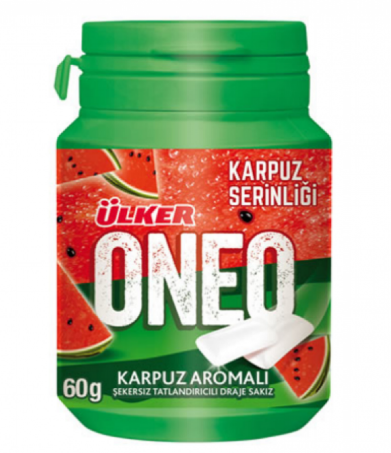 Ülker Oneo Watermelon Bottle Dragee Gum 60 gr