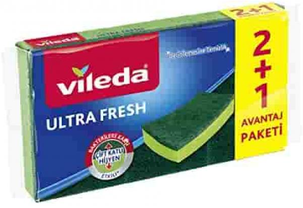 Vileda Ultra Anti-Scratch Corrugated Sponge 2 adet