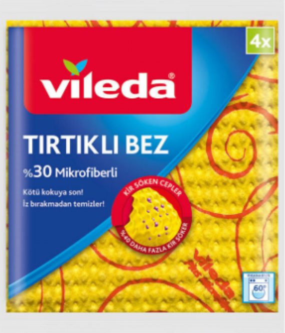 Vileda Novolon Serrated Cleaning Cloth 4 adet