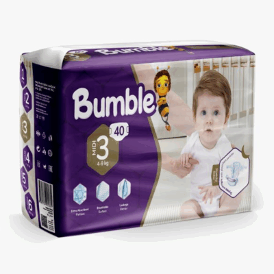 Bumble Diapers Twin Pack No 3 (4-9) 40 Pcs X5