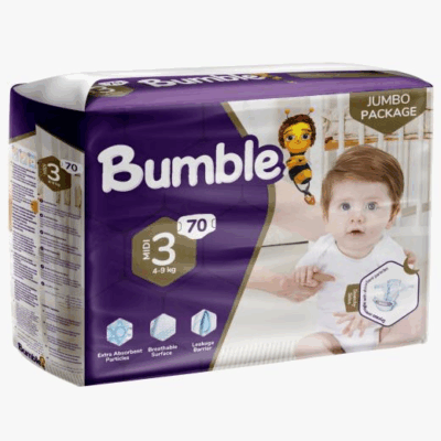 Bumble Diapers Jumbo Package No 3 (4-9) 70 Pcs X4