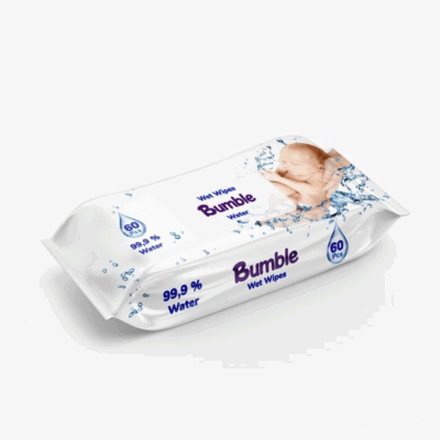 Bumble Wet Pocket Wipes 60 Pcs (WATER) X12