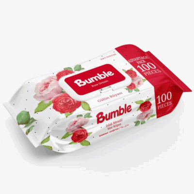 Bumble Wet Wipes 100 Pcs (Rose) X12