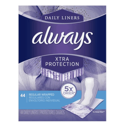 Always Xtra Protection Daily Liners 44 pc