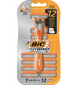 Bic Blister Bag Triple Blade Hybrid Extra Life  12 adet