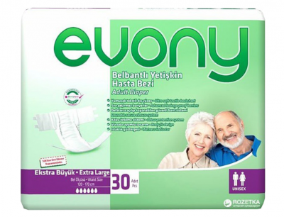 Evony Adult Diapers X Large  30 pc