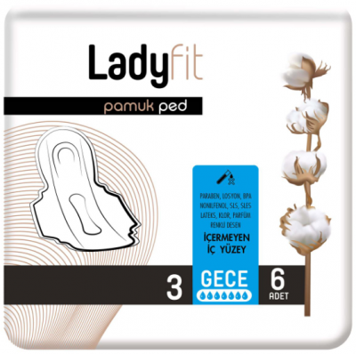 Ladyfit Cotton Pad Night No 3 6 pcs