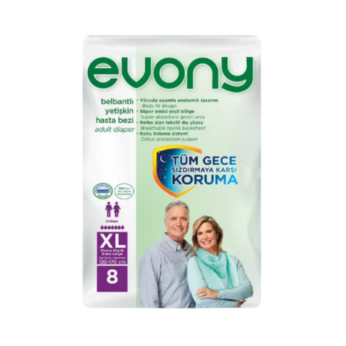 Evony Adult Diapers X Large  8 adet