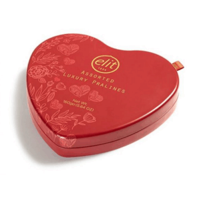 Elit Çikolata Elit Luxury Pralines Chocolate Metal Heart Box 160 gr