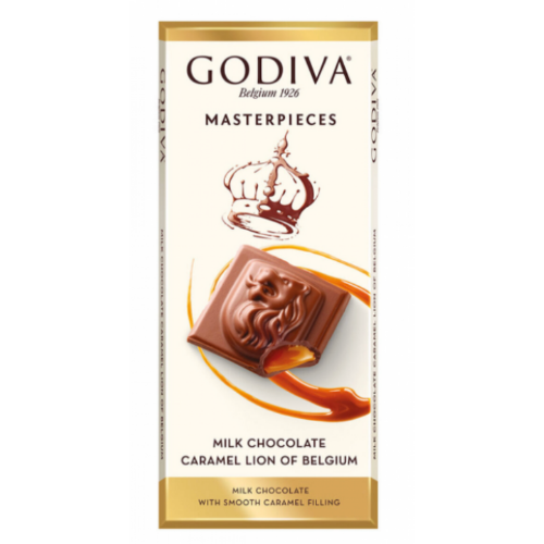 Godiva Chocolate Milk Karamel Tablet Lion  86 gr