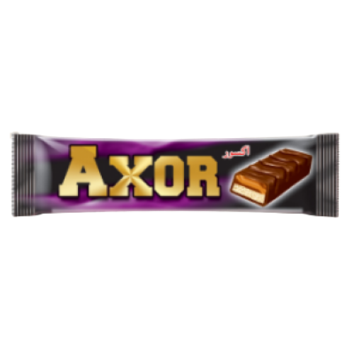 Akay Axor Milk Compound Karamel Coated Nougat Bar 22 gr