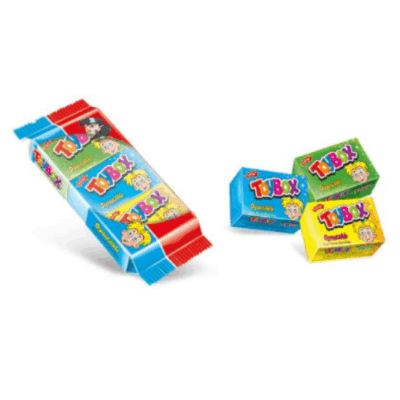 Toybox Fruit Flavored Sugared Gum Toy Gum  3 pc