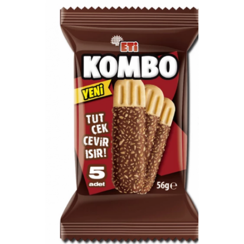 Eti Kombo Hindistan Cevizi Ve Chocolate Coated Bisküvi  56 gr