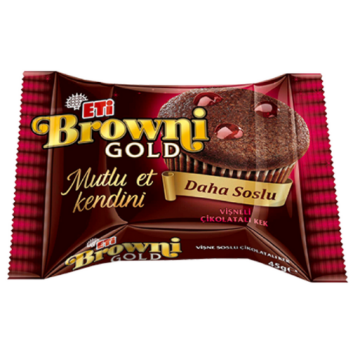 ETİ Browni Gold Chocolate Kek İle Ekşi Kiraz Sauce 45 gr