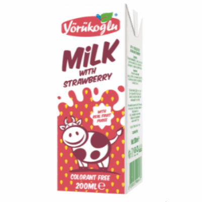 Yörükoğlu Milk with Strawberry  200 ml