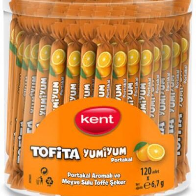 Yumiyum Candy Stick in Jar Orange  6.7 gr