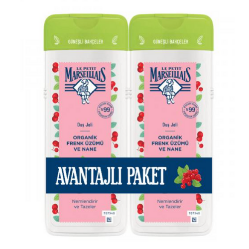 Le Petit Marseiliais Organik Currant Ve Mint Duş Jeli Advantage Paket 2x400 ml